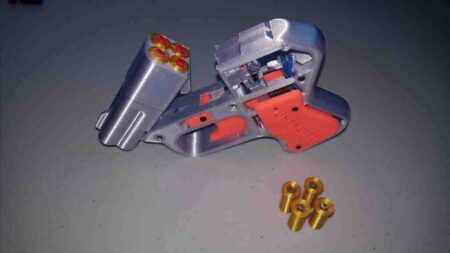 4-Namlu Derringer Cap Gun Oyuncak Plastik Aparat