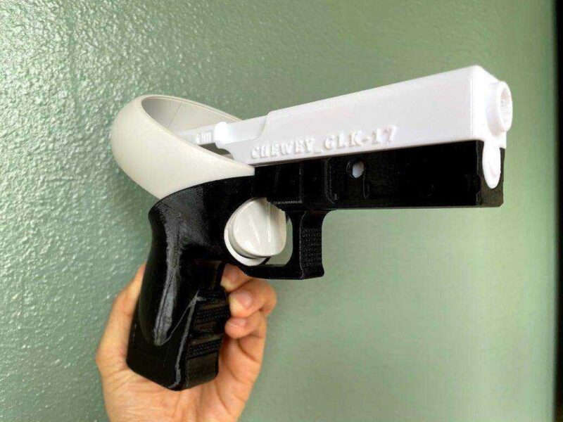 Chewey_Glk-17 Oculus Quest 2 Vr Pistol Kavrama Plastik Aparat