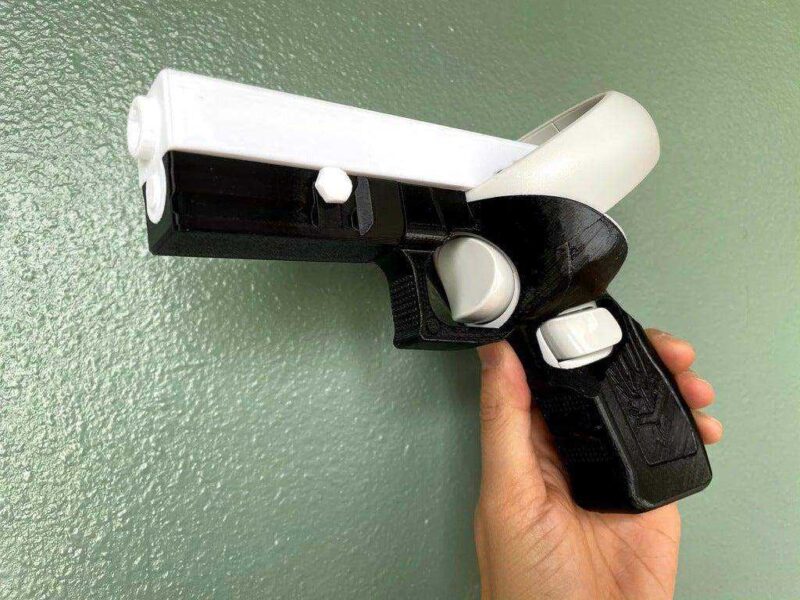 Chewey_Glk-17 Oculus Quest 2 Vr Pistol Kavrama Plastik Aparat - Görsel 2