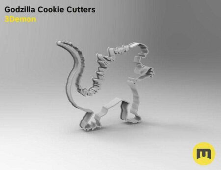 Godzilla Şekli Organik Plastikten Dekoratif Kurabiye Kalıp Kesici