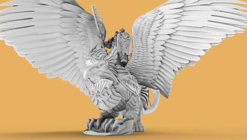 Royal Griffin Binicisi Biblo Dekoratif Hediyelik Süs Eşyası Maket - Görsel 3