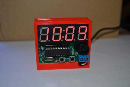 C51 4 Bit Dijital Elektronik Saat Masası Kılıfı / Stand Plastik Aparat