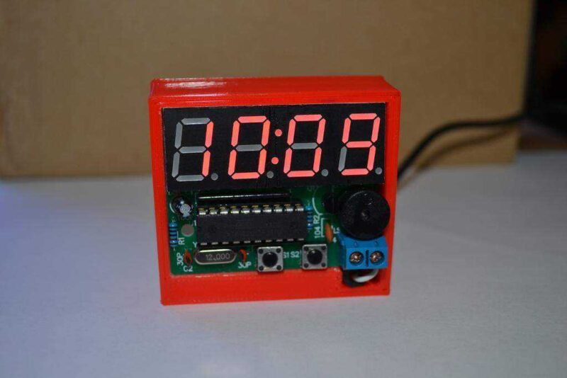 C51 4 Bit Dijital Elektronik Saat Masası Kılıfı / Stand Plastik Aparat
