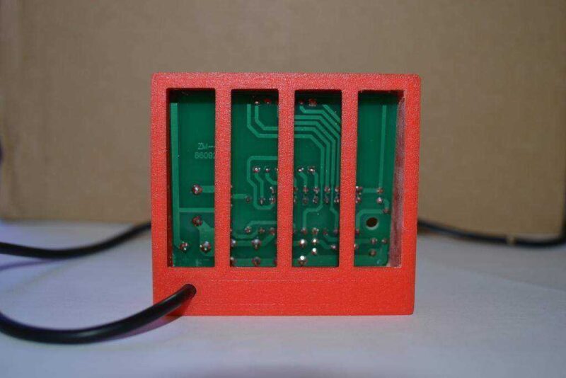 C51 4 Bit Dijital Elektronik Saat Masası Kılıfı / Stand Plastik Aparat - Görsel 3
