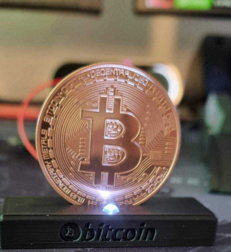 Led İle Bitcoin Monitör Plastik Aparat - Görsel 2