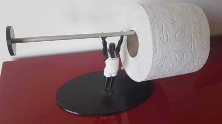 Weightlifter Tuvalet Kağıdı Tutacağı Plastik Aparat