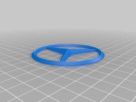 Mercedes Benz Logosu Logo Benzeri  Organik Plastikten Biblo Dekor