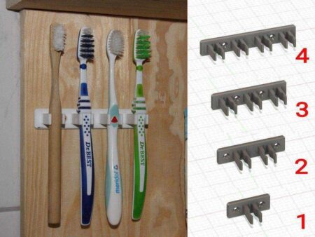 Duvara Monte Diş Fırçası Tutucu Organizer Organik Plastikten
