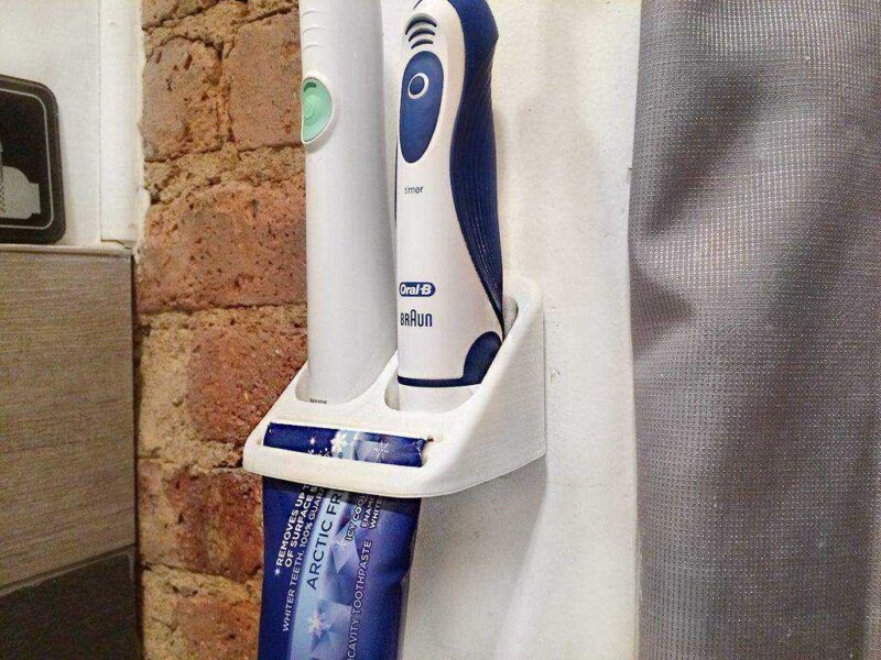 Oral B Diş Fırçası / Diş Macunu Tutucu Banyo Duvar Aksesuarı - Görsel 2