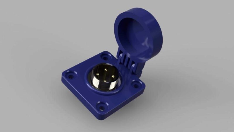 16Mm Cb / Havacılık Konnektörü İçin Menteşeli Toz Kapağı Plastik Aparat