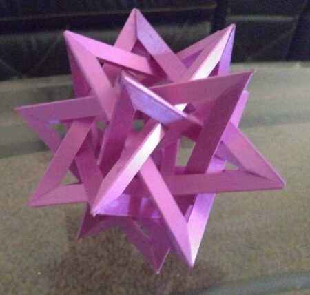 Meclis İçin Beş Kesişen Tetrahedra (Fit) Modeli Plastik Aparat