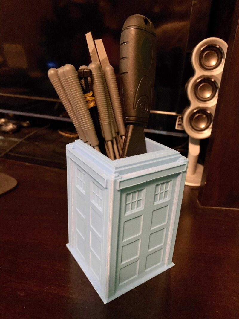 Tardis Kalemlik Kalem Tutucu Masaüstü Organizer Düzenleyici