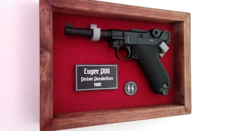 Luger P08 Stand, İsim Plakası Ve Ss Logosu Plastik Aparat - Görsel 2
