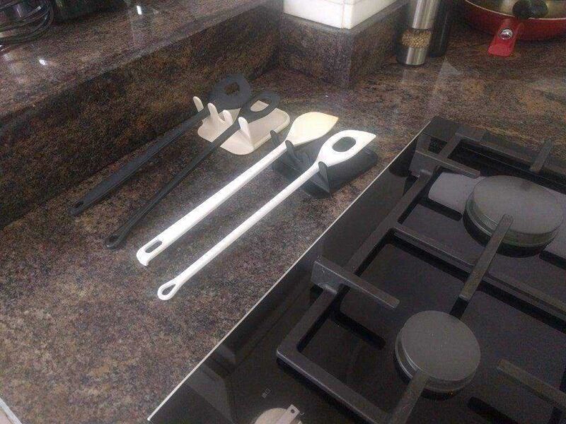 Mutfak Kepçe ve Kaşıklık Organik Plastikten Tutucu Tezgan Üstü - Görsel 2