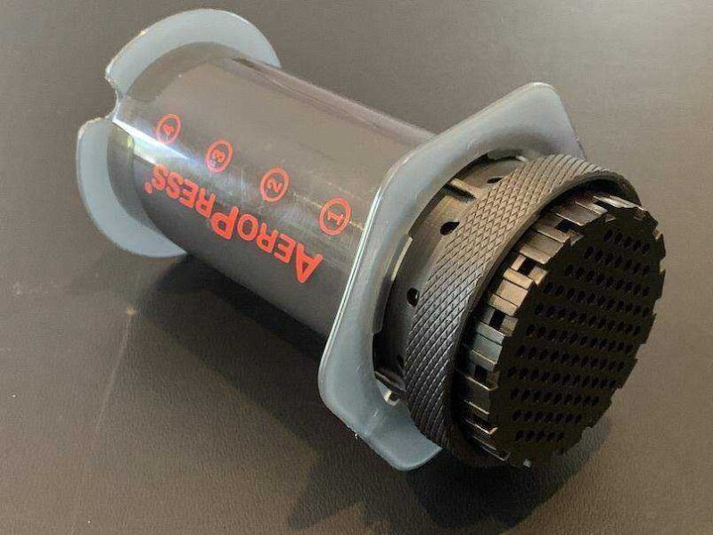 Mühürlü Filtre Bölmeli Aeropress Depolama / Konik Kapak Plastik Aparat