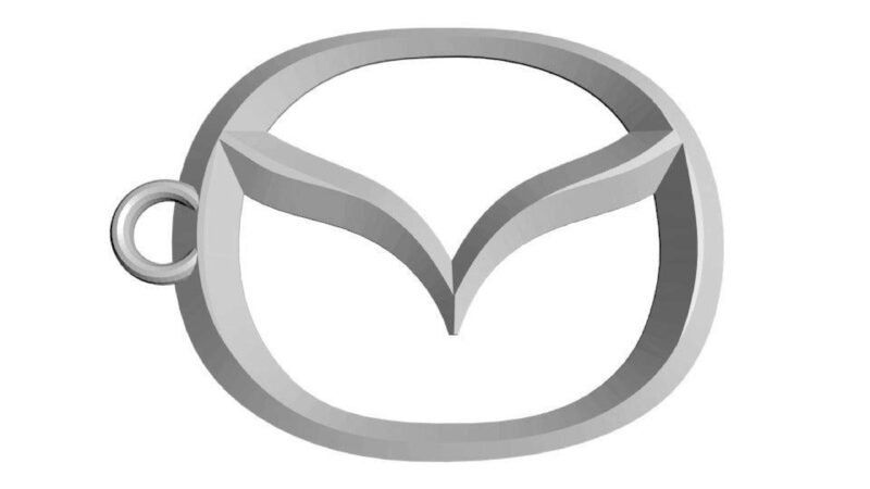 Mazda Logosu Anahtarlık Organik Plastikten Dekoratif Biblo - Görsel 2