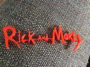 Rick and Morty Logosu Dekoratif Aksesuar Süs Eşyası Yazısı