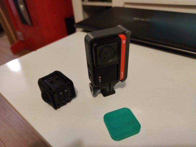 Insta 360 One R 3D Baskılı Dikey Kılıf Plastik Aparat - Görsel 2