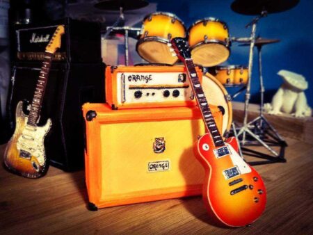 Gibson Les Paul Gitar Minyatür Plastik Aparat