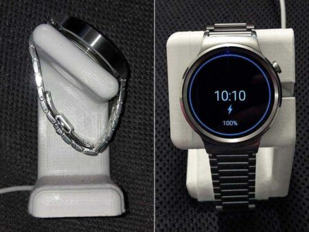 Yuvarlak Huawei Saat Şarj Standı  Tutucu Masaüstü Aparatı Askısı