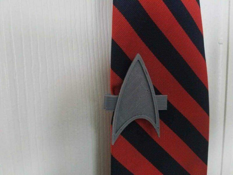 Star Trek Voyager iletişim rozeti kravat klipsi Süs - Görsel 2