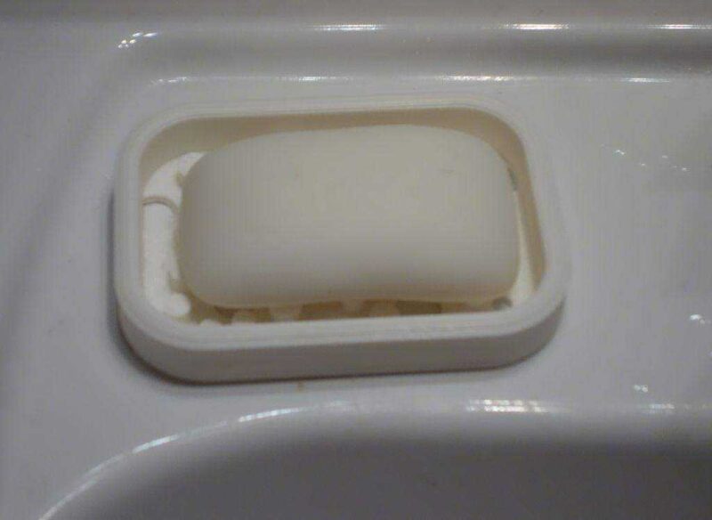Sabunluk süzgeç Mutfak Banyo Su Tutmayan Tasarım Organik Plastik - Görsel 3