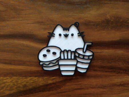 Pusheen (Hızlı Gıda) Anahtarlık Plastik Aparat