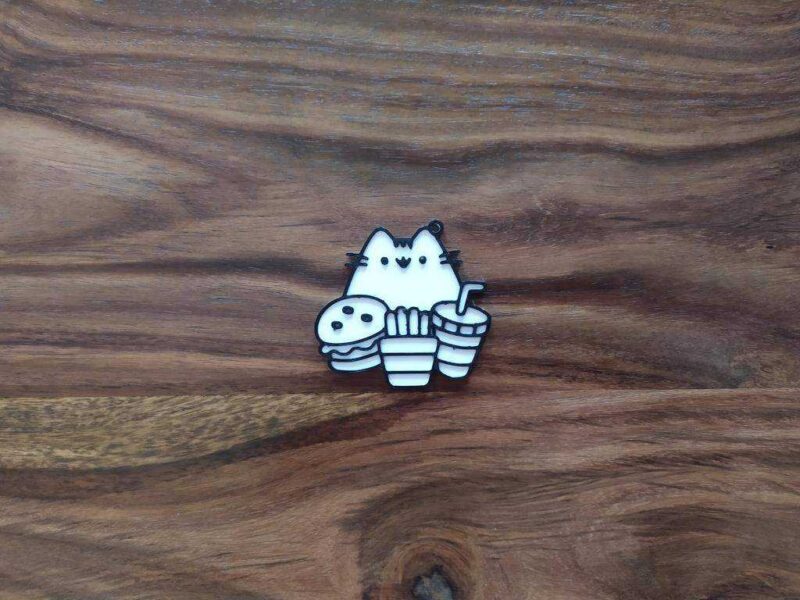Pusheen (Hızlı Gıda) Anahtarlık Plastik Aparat - Görsel 2