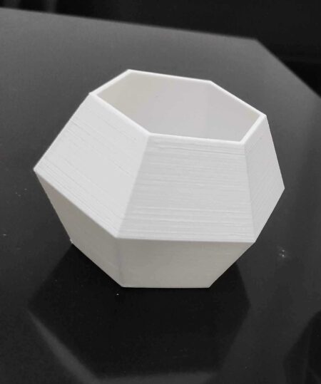 Hexagon Hegzagon Oragnik Plastikten Saksı Dekoratif Masaüstü