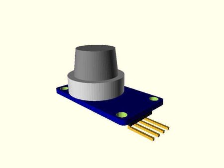 Mq-2 & Mq-135 Gaz Ve Duman Sensörü Openscad Modeli Plastik Aparat