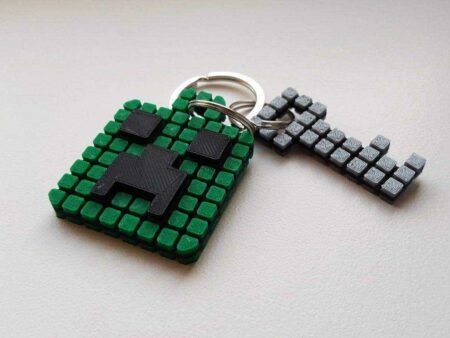 Minecraft Creeper Anahtarlık (Tek Ekstruder) Plastik Aparat