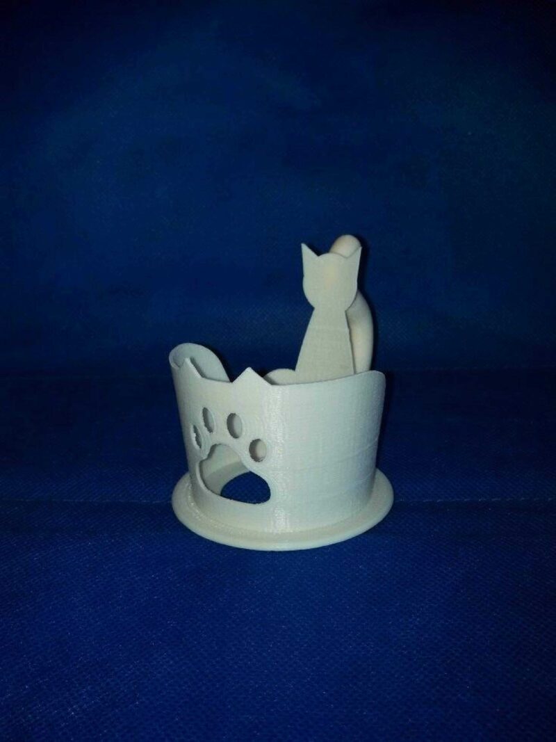 (V2) Kedi Tipi 7 Oz Kağıt Bardak Tutucu Plastik Aparat - Görsel 2