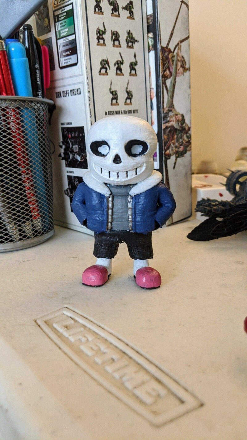 Undertale -Sans  Biblo Dekor Dekoratif Heykel Sevgiliye Hediyelik - Görsel 4
