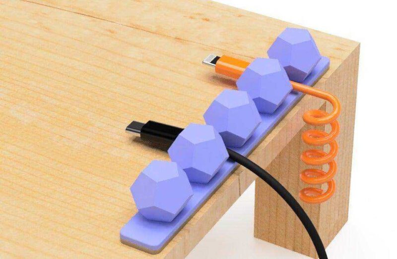 USB kablo tutucusu (C)  Organik Plastikten Organizer Aparat - Görsel 2