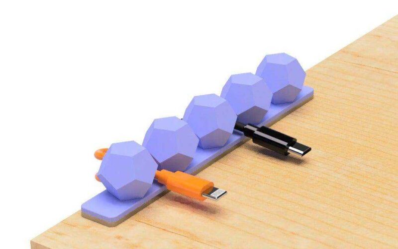 USB kablo tutucusu (C)  Organik Plastikten Organizer Aparat - Görsel 3