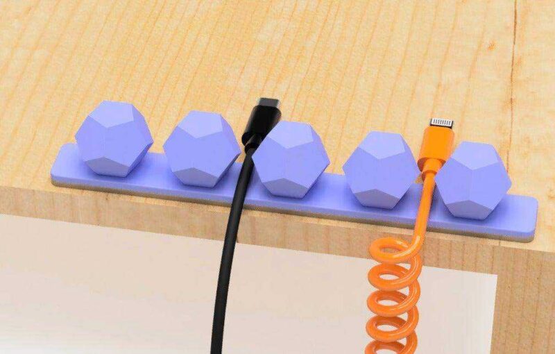 USB kablo tutucusu (C)  Organik Plastikten Organizer Aparat - Görsel 4