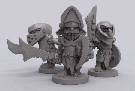 Zırhlı Goblinler Biblo Dekoratif Hediyelik Süs Eşyası Maket