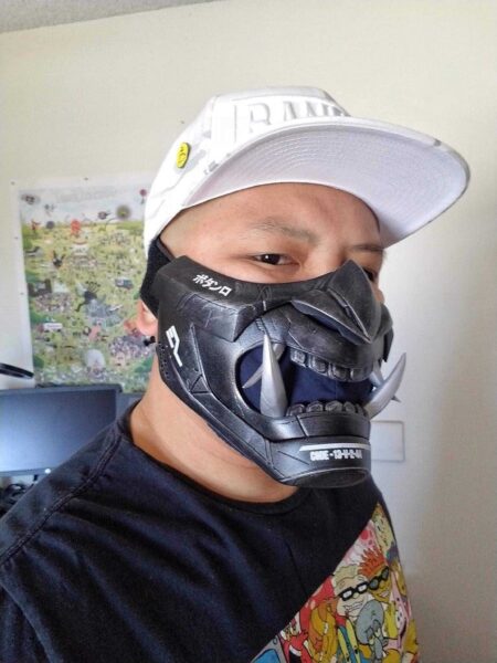Oni Siber Punk Maskesi Plastik Aparat