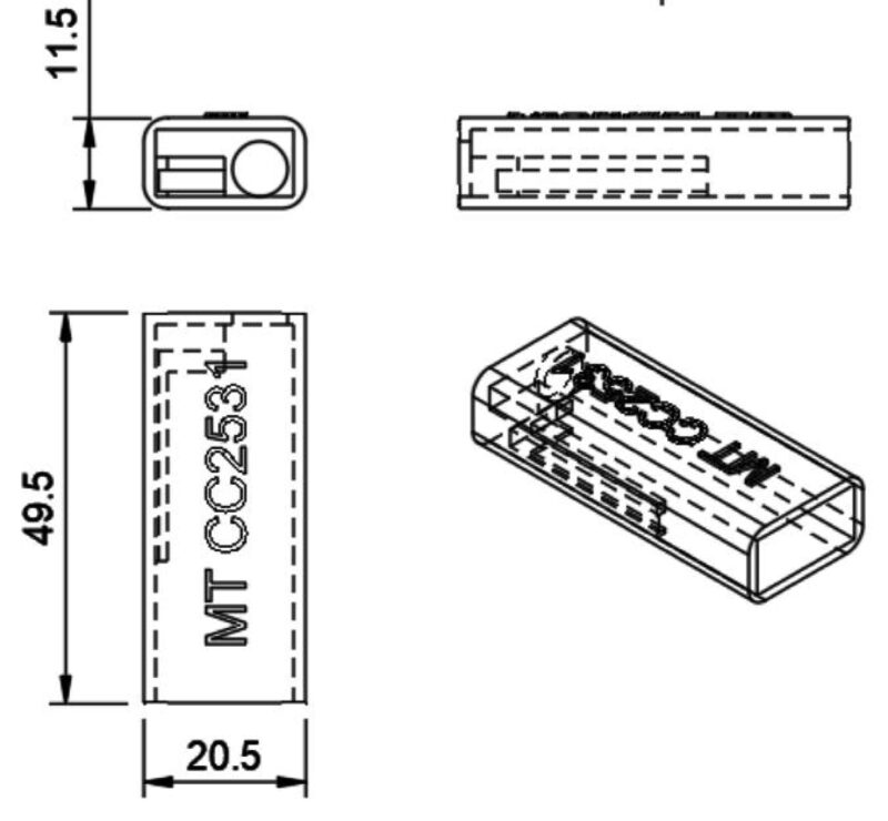 Cc2531 Zigbee Anten Usb Dongle Kılıf Kutu Muhafaza Plastik Aparat - Görsel 2