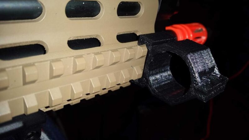 Airsoft Fener Tutucu Picatinny Demiryolu Plastik Aparat - Görsel 2