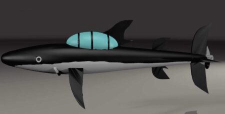 Tenten Denizaltı Köpekbalığı - Sous Marin Requin Plastik Aparat