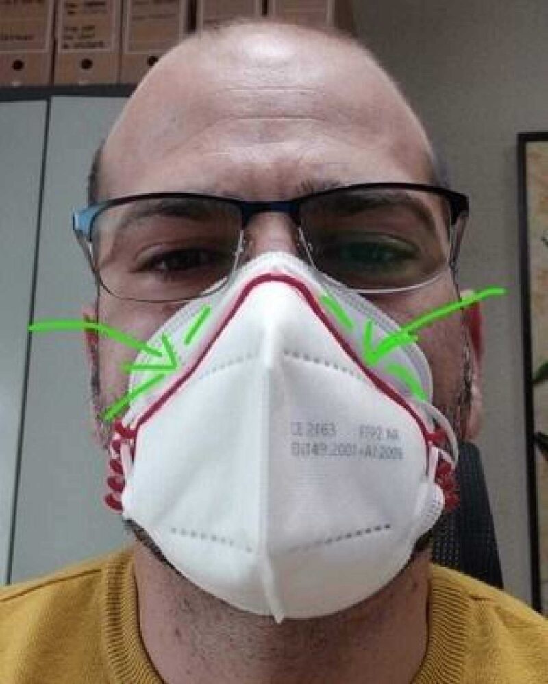 Maske Gözlük Anti Ekstra Sızdırmazlık / Antivaho Mascarilla Gafas Tarafından Fog Plastik Aparat - Görsel 4