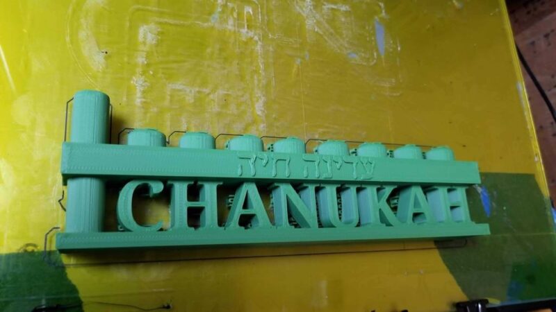 Chanukah Menorah Plastik Aparat - Görsel 3