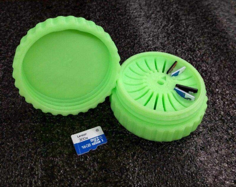 Mikro Sd Kart Dişli Saklama Kutusu Kılıfı Masaüstü Organizer - Görsel 3