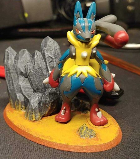 Mega Lucario Figuring Standı Plastik Aparat
