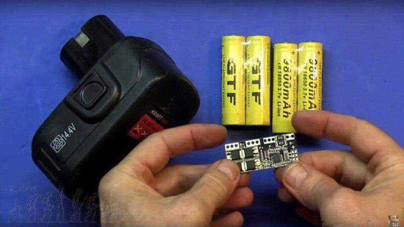 4x 18650 piller için pil bölmesi ve koruma ve şarj kontrol devres - Görsel 2