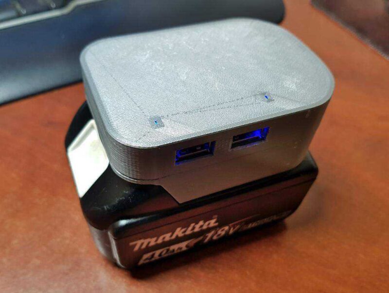 18 V Lxc Makita Usb Şarj Cihazı Powerbank İle Quickwar Qc3 Plastik Aparat - Görsel 3