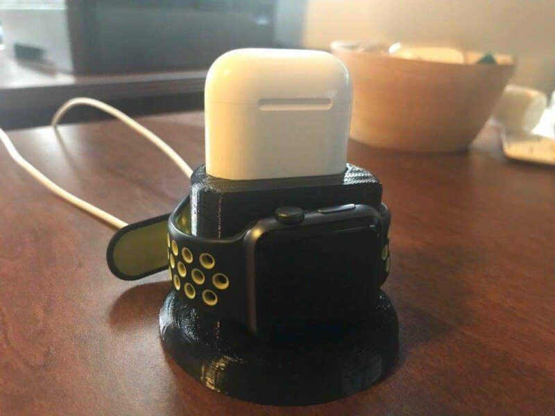 Apple Watch ve AirPods yuvası / şarj cihazı  Organizer  Tutucu - Görsel 2