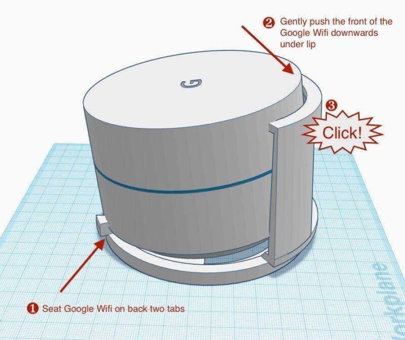 Google Wifi Duvar Montajı Plastik Aparat - Görsel 4