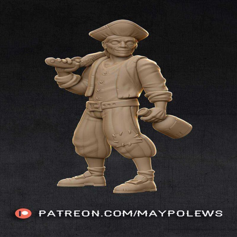 Sarhoş Korsan (28Mm Dnd Minyatür) Plastik Aparat - Görsel 3